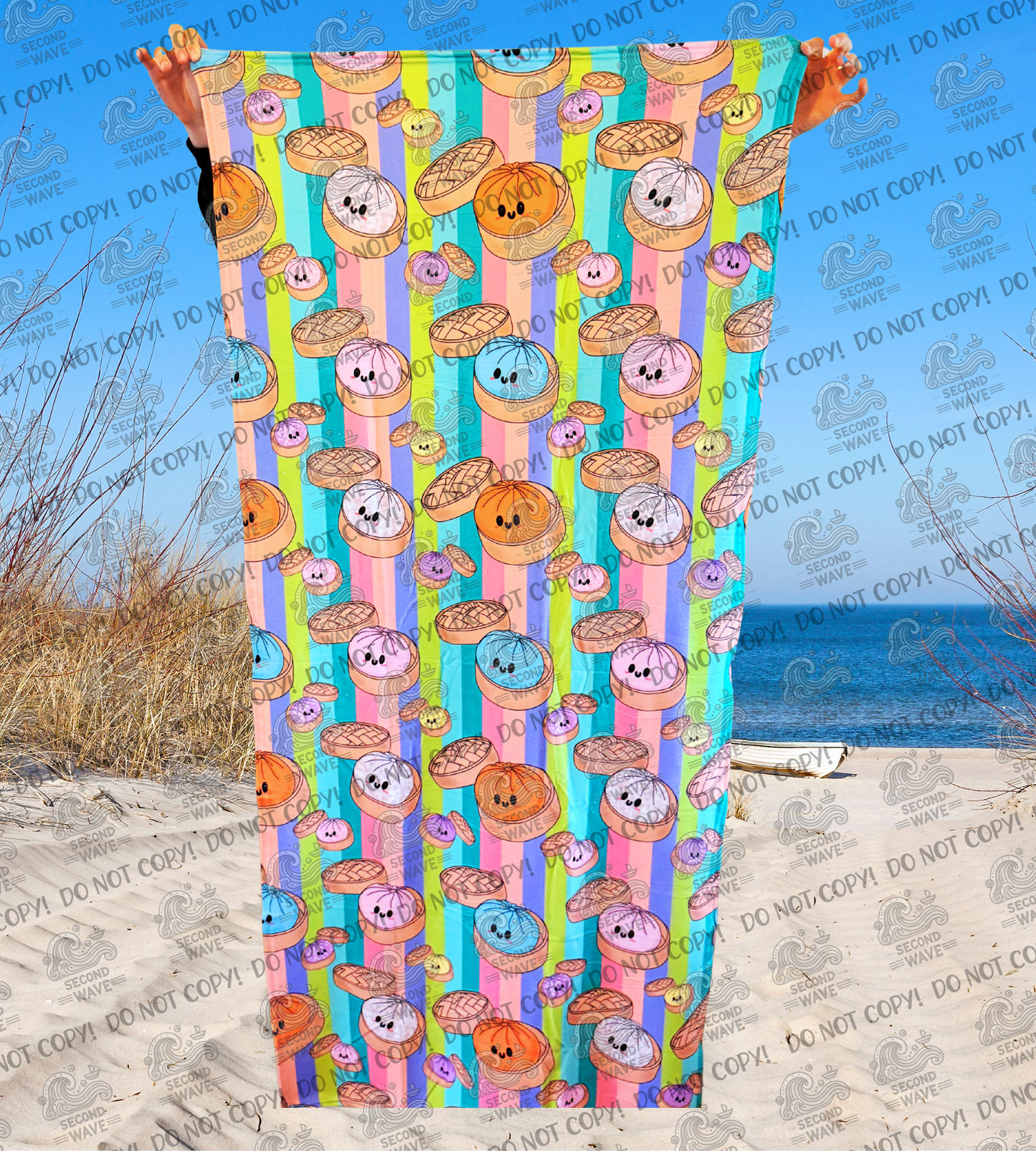 Rainbow Dumplings Beach Towel