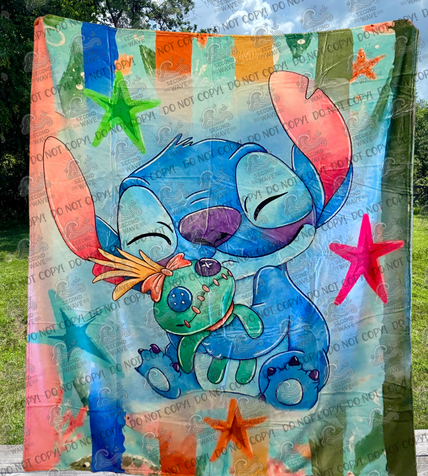 Blue Alien Full Design 50x60 Inch Blanket