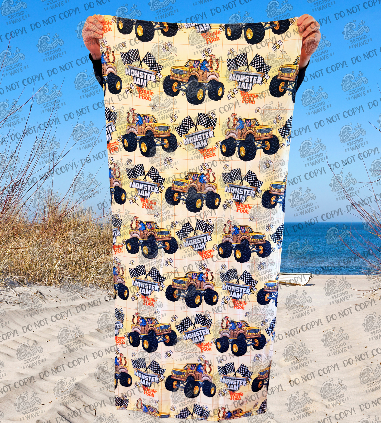 WTP Monster Trucks Beach Towel