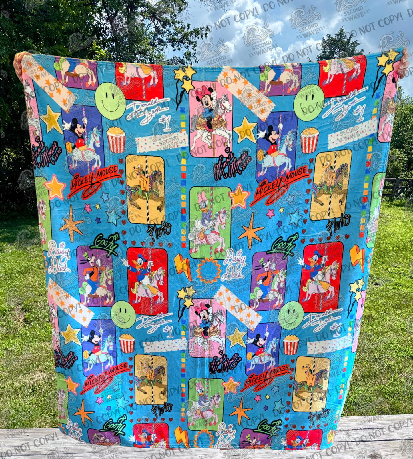 Mickey and Friends Ride Horses 50x60 Inch Blanket