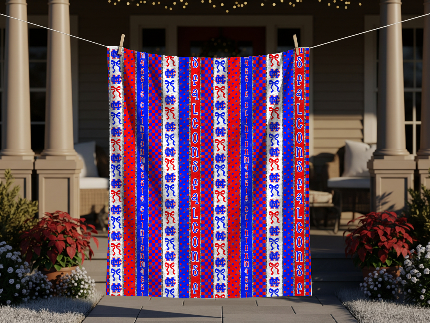 PREORDER Clinton Massie Falcons Stripes Blanket