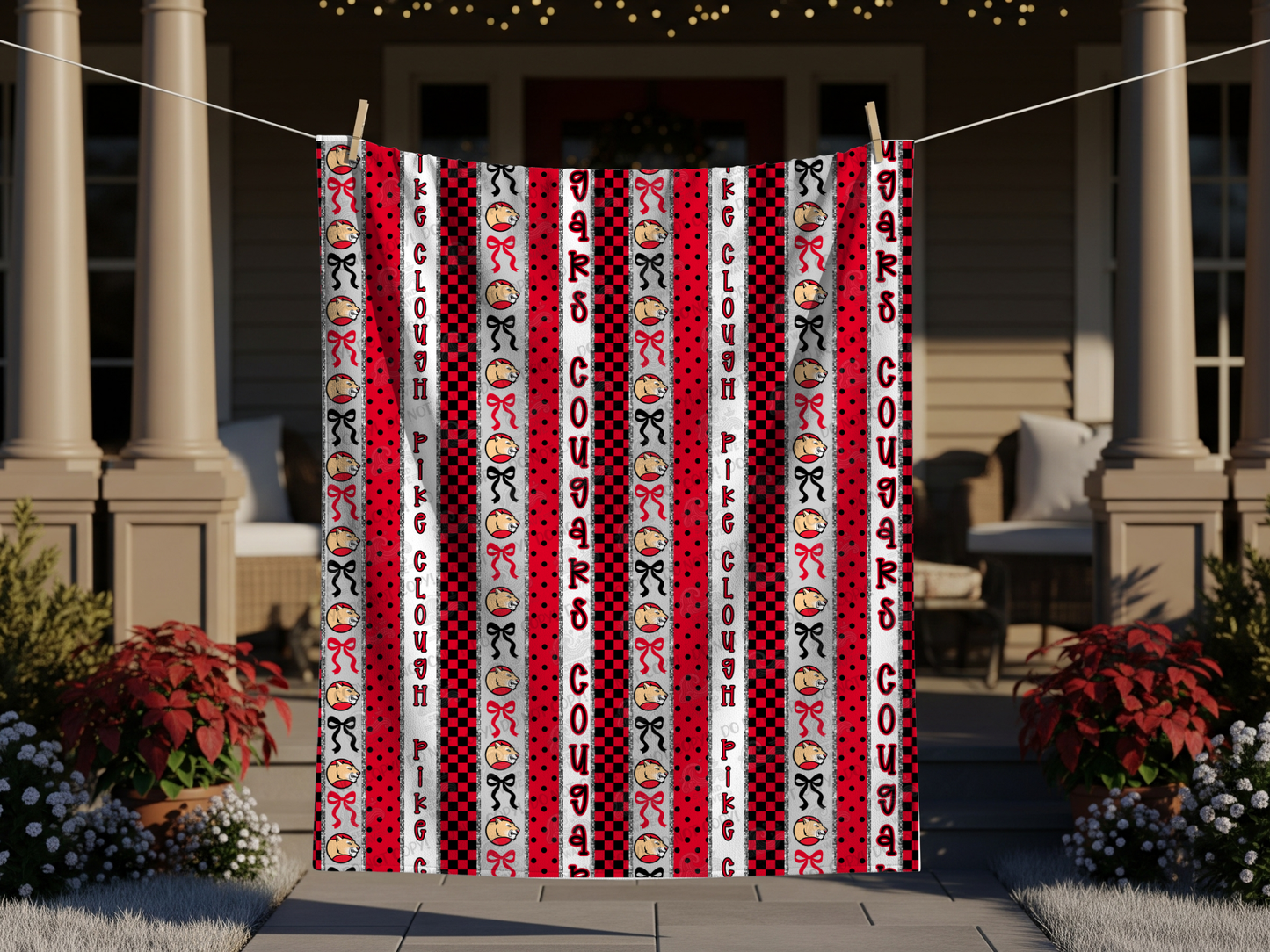 PREORDER Clough Pike Cougars Stripes Blanket