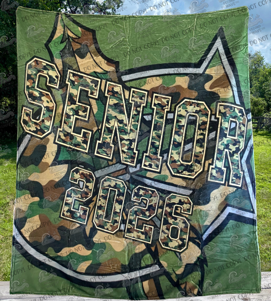 Goshen Senior Class of 2026 Camo 50x60 Inch Blanket