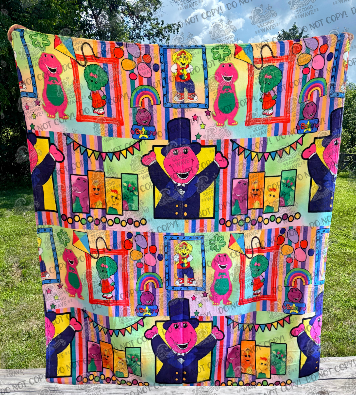 Purple Dinosaur 50x60 Inch Blanket