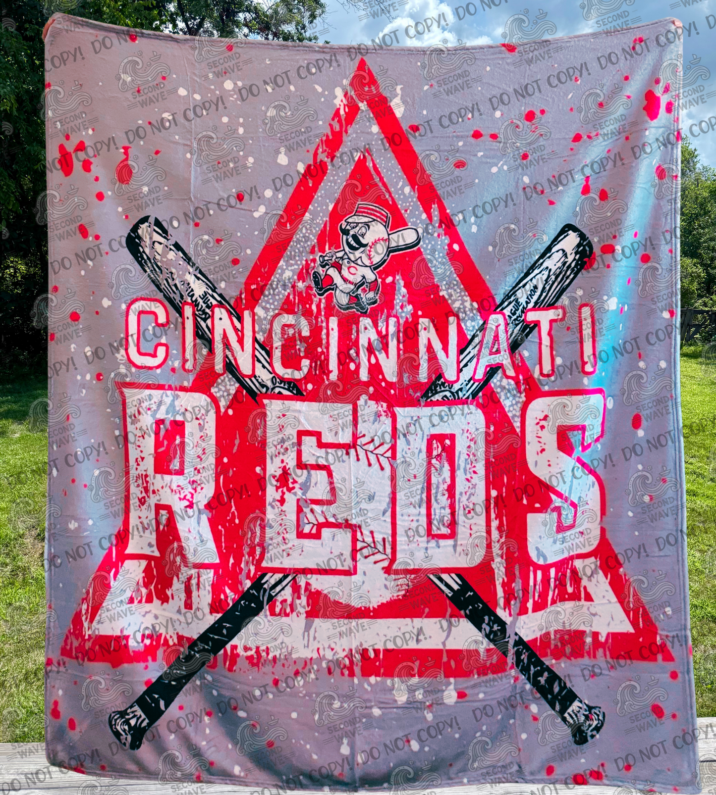Cincinnati Baseball Triangle 50x60 Inch Blanket