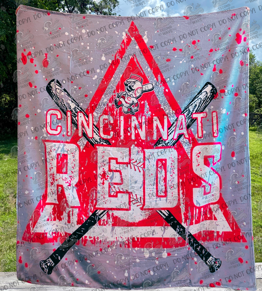 Cincinnati Baseball Triangle 50x60 Inch Blanket