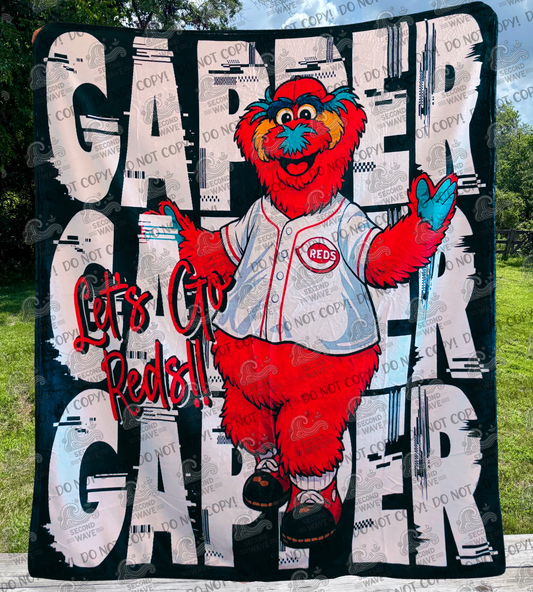 Cincinnati Baseball Mascot 50x60 Inch Blanket