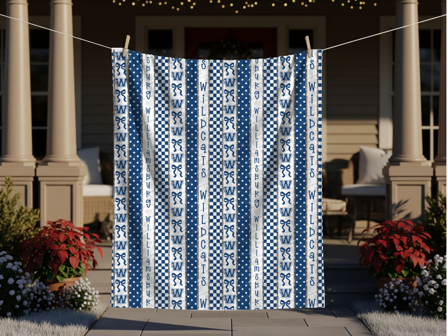 PREORDER Williamsburg Wildcats Stripes Blanket