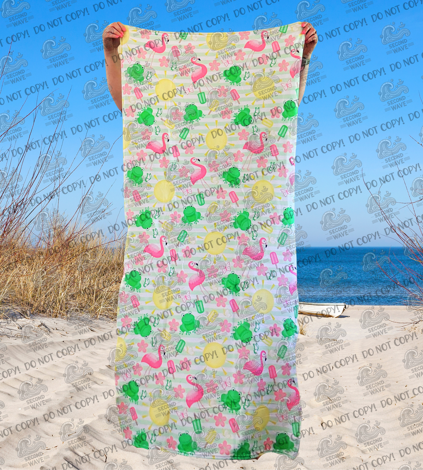 Flamingo Fun Beach Towel