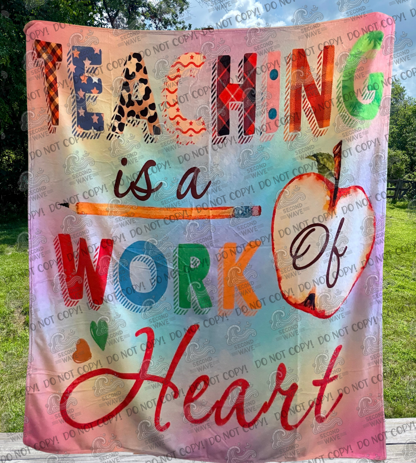 Teacher- Teaching Is A Work of Heart 50x60 Inch Blanket