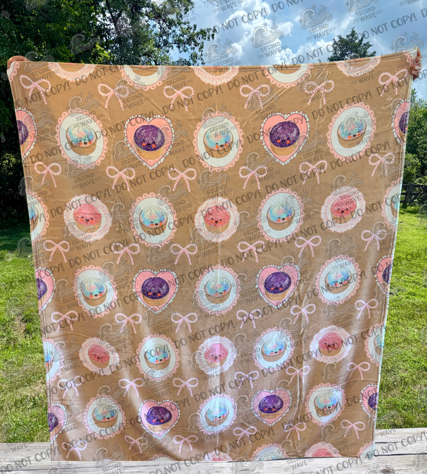 Dumplings and Bows 50x60 Inch Blanket