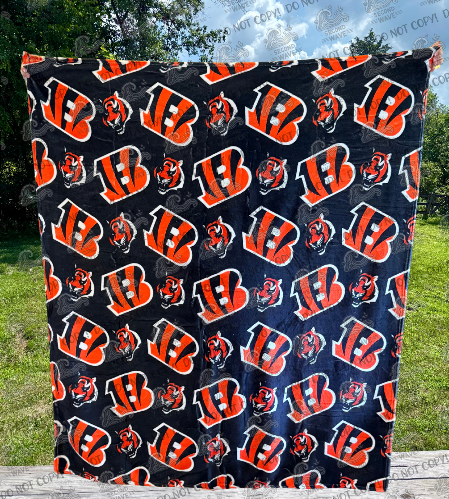Cincy Football Mascot Heads 50x60 Inch Blanket