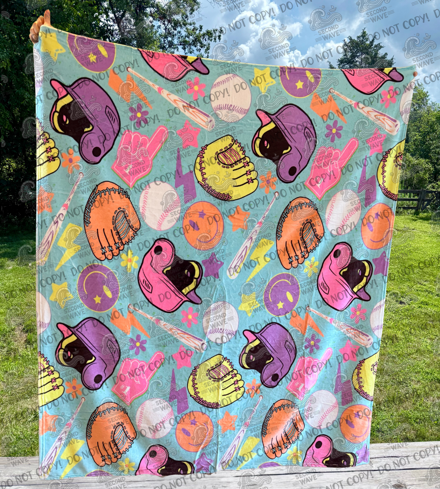 Softball Pastels 50x60 Inch Blanket