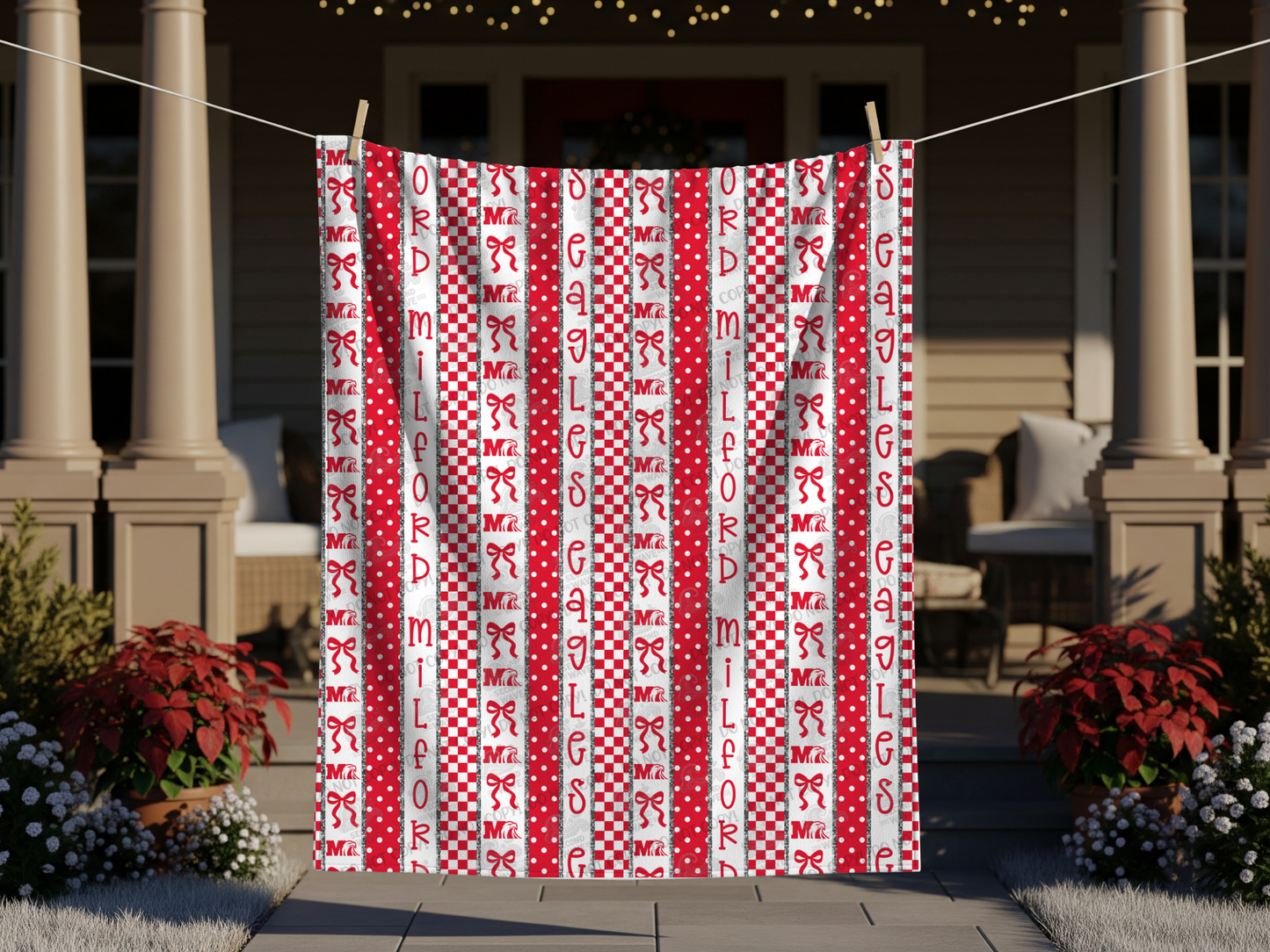 PREORDER Milford Eagles Stripes Blanket